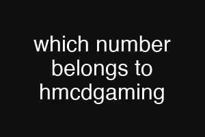 which number belongs to hmcdgaming